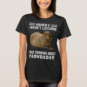 T-shirt Penser à Capybaras Humour animal rongeur