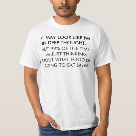 T-shirt Penser à l'Humour alimentaire (Devant)