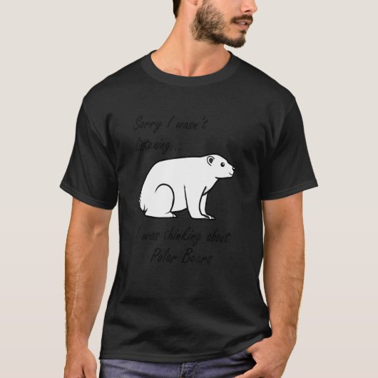 T-shirt Penser À L'Ours Polaire Cute Ours Faune (Devant)