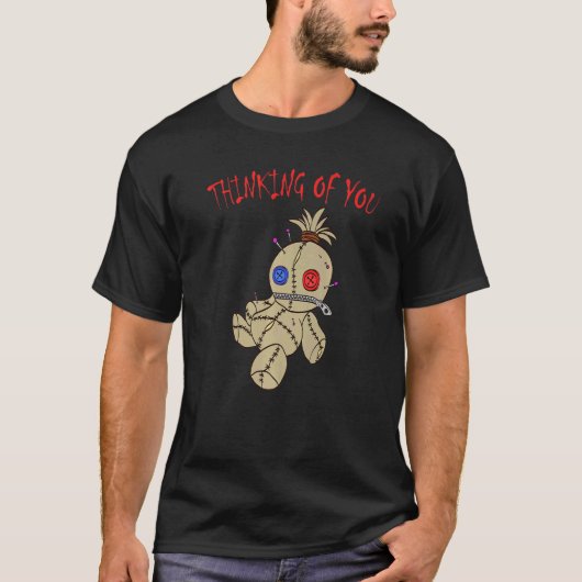 T-shirt Penser À Vous Poupée Voodoo Witchcraft Spells Doll (Devant)
