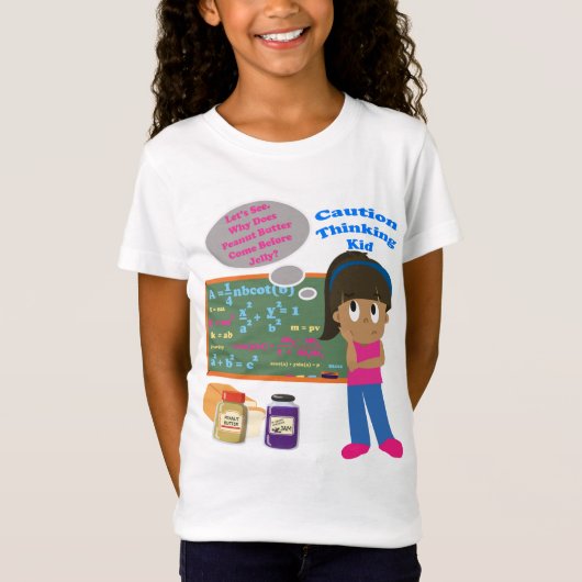T-Shirt Penser avec prudence enfant Tee (Devant)