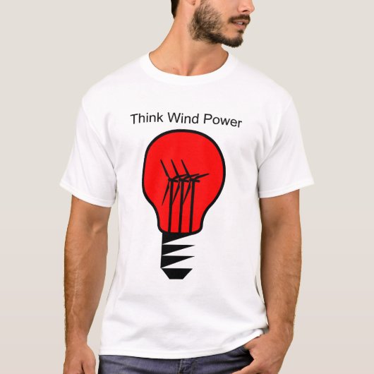 T-shirt Penser l'énergie éolienne (Devant)