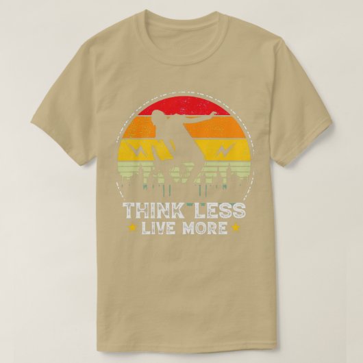 T-shirt Penser moins vivre plus de patinage (Design devant)