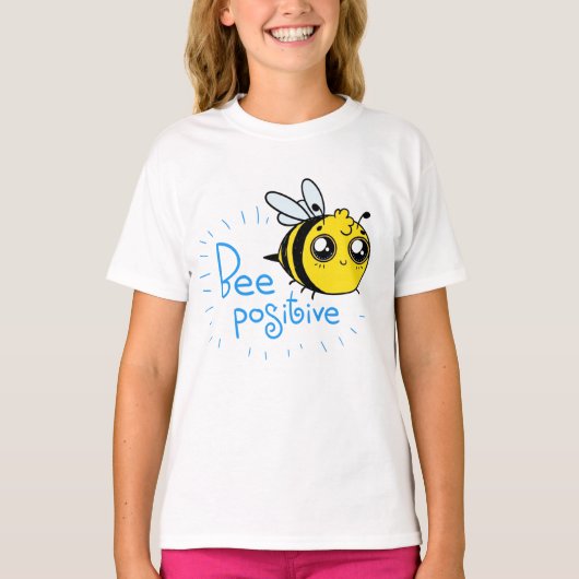 T-shirt Penser Positive Abee Positive Mignonne Abee (Devant)