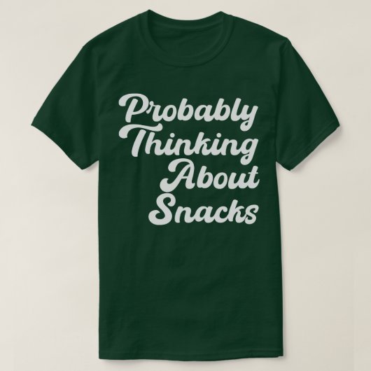 T-shirt penser probablement à des snacks (Design devant)
