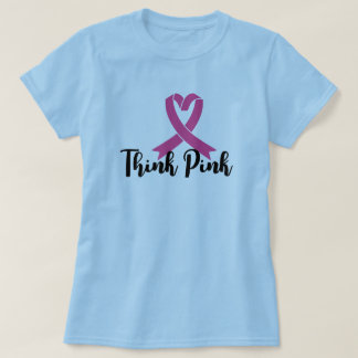 T-shirt Penser rose - Porter l'espoir, étaler la force