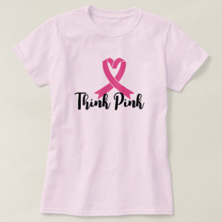T-shirt Penser rose - Porter l'espoir, étaler la force