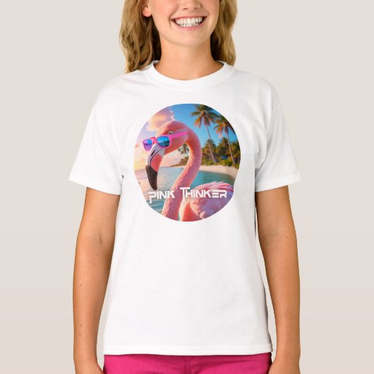 T-shirt PENSEUR ROSE - Flamant ROSE (Devant)