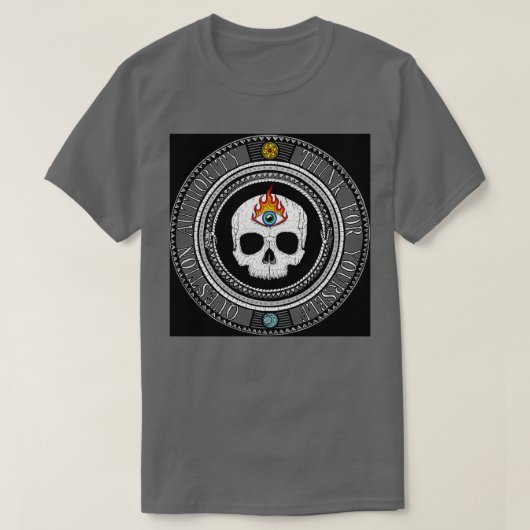 T-shirt Pensez À Vous-Même Autorité De Question (Design devant)