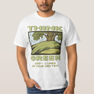 T-shirt Pensez au chêne vert