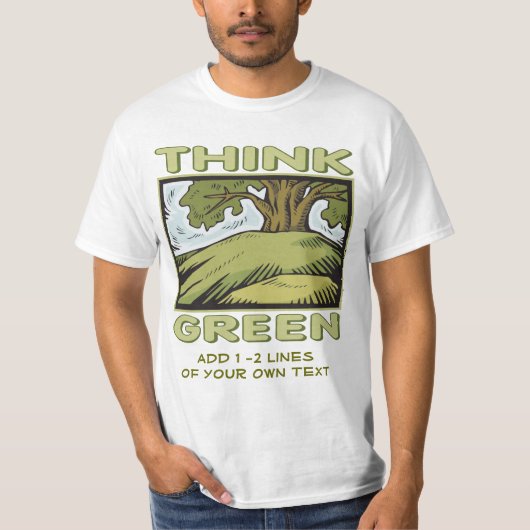 T-shirt Pensez au chêne vert (Devant)