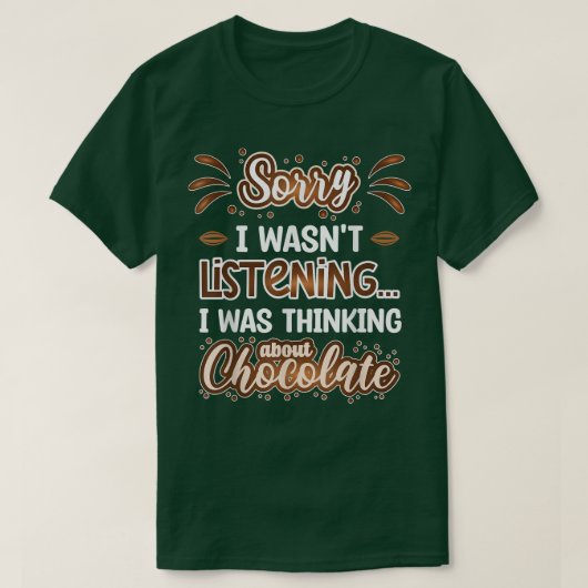 T-shirt Pensez Au Chocolat Drôle Amoureux Du Chocolat (Design devant)