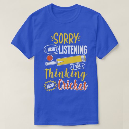 T-shirt Pensez au cricket (Design devant)