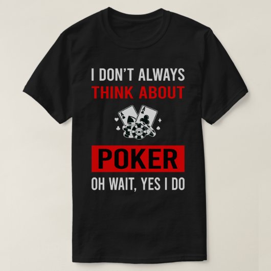 T-shirt Pensez au poker (Design devant)