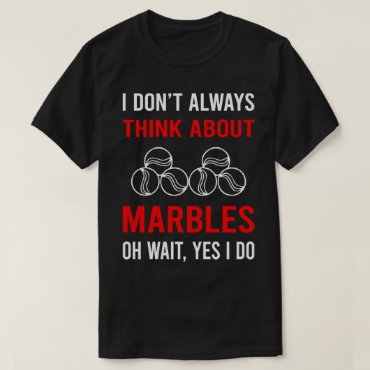 T-shirt Pensez aux marbres (Design devant)