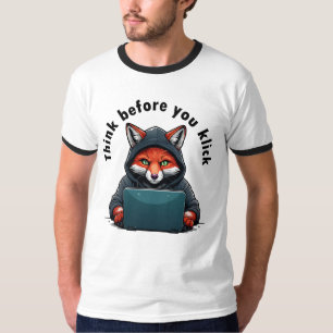 T-shirt Pensez avant de cliquer - Sécurité informatique