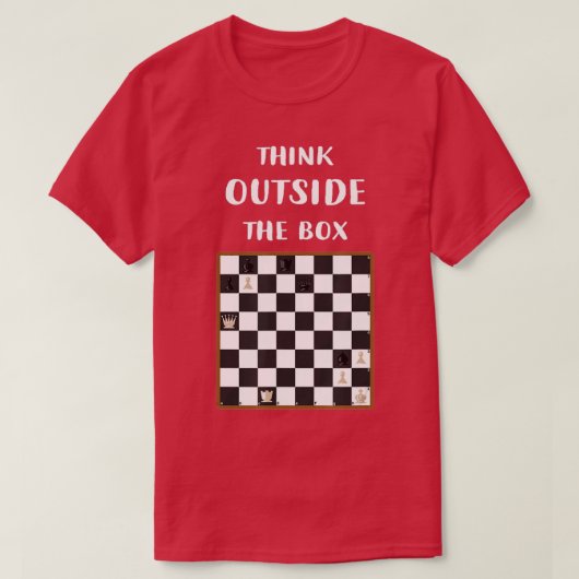 T-shirt Pensez Dehors Boîte Stratégie Jeux d'échecs Joueur (Design devant)