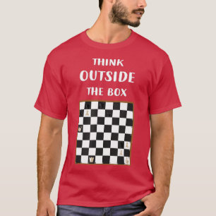 T-shirt Pensez Dehors Boîte Stratégie Jeux d'échecs Joueur