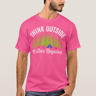 T-shirt Pensez Dehors Pas De Boîte Nécessaire Camp Extérie