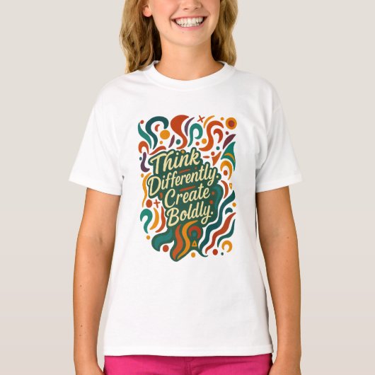 T-shirt Pensez différemment. Créez avec audace. — Esprits (Devant)