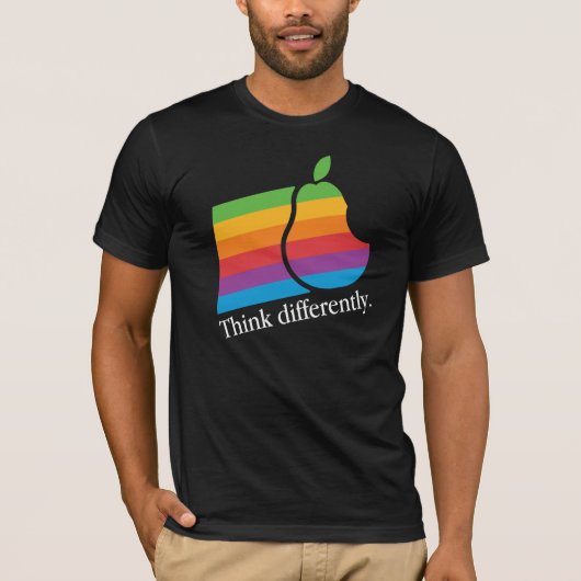 T-shirt Pensez différemment - rétro Apple parodient le (Devant)