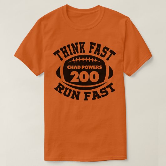 T-shirt Pensez Fast Run Chad Powers Black Text (Design devant)