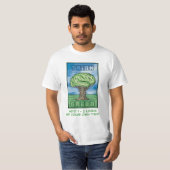 T-shirt Pensez le cerveau vert (Devant entier)