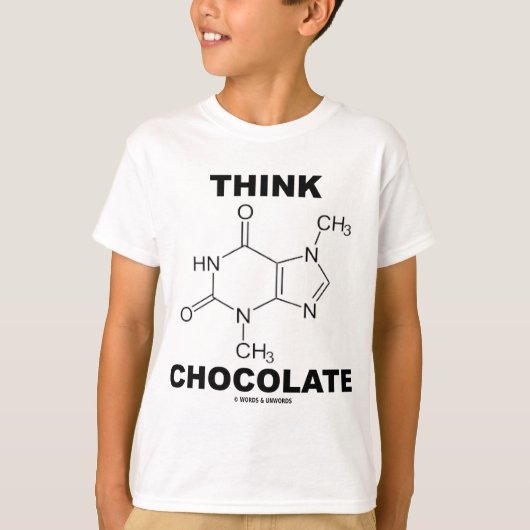 T-shirt Pensez le chocolat (la chimie de molécule de (Devant)