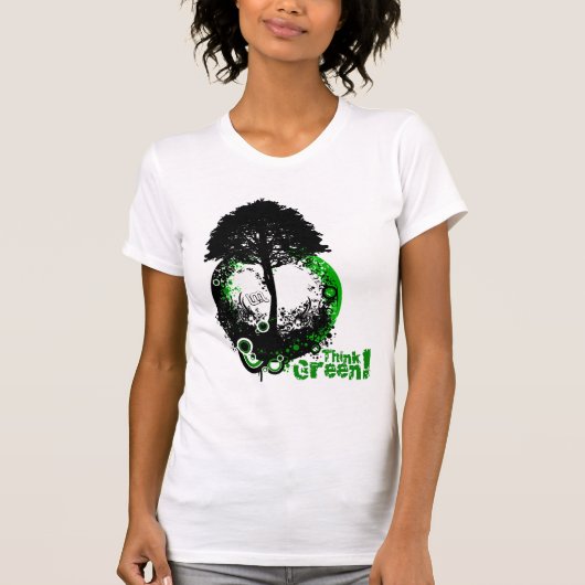 T-shirt Pensez le vert (Devant)