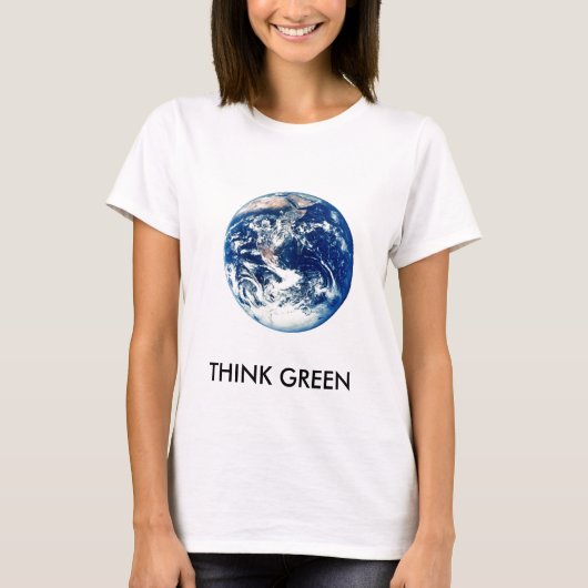 T-SHIRT PENSEZ LE VERT (Devant)