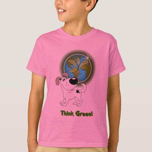 T-shirt Pensez le vert ! (Cutie) (Devant)