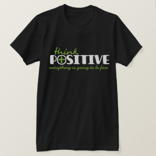 T-shirt Pensez positif peut faire typographique slogan t-s