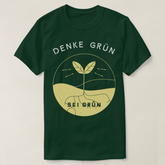 T-shirt Pensez vert Soyez vert Renouvellements Environneme (Design devant)