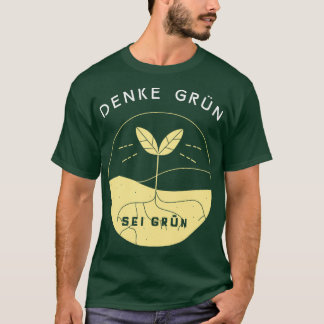 T-shirt Pensez vert Soyez vert Renouvellements Environneme