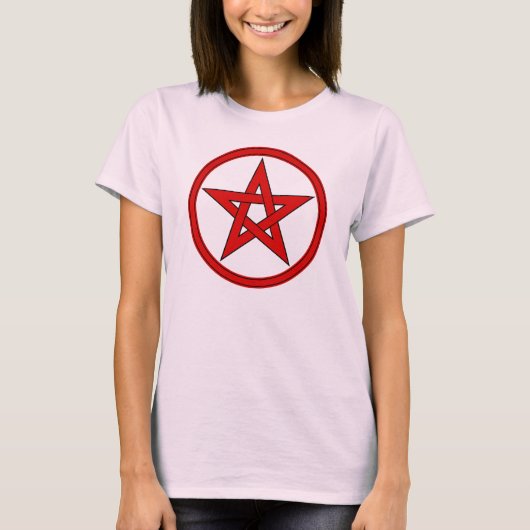 T-shirt Pentacle rouge et noir (Devant)