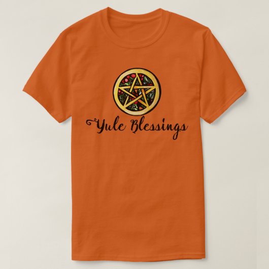 T-shirt Pentacle Yule Blessures Avec Pentagram (Design devant)
