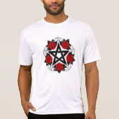 T-shirt Pentagramme aux roses rouges (Devant)