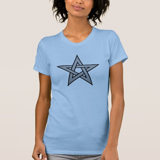 T-shirt Pentagramme couleur neutre - Customisé (Devant)