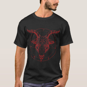 T-shirt Pentagramme de sorcière Chèvre satanique Baphomet 