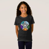 T-Shirt pentagramme du Wiccan (Devant entier)