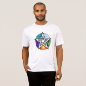 T-shirt pentagramme du Wiccan (Devant entier)