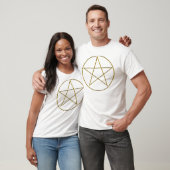 T-shirt Pentagramme en or (Unisexe)