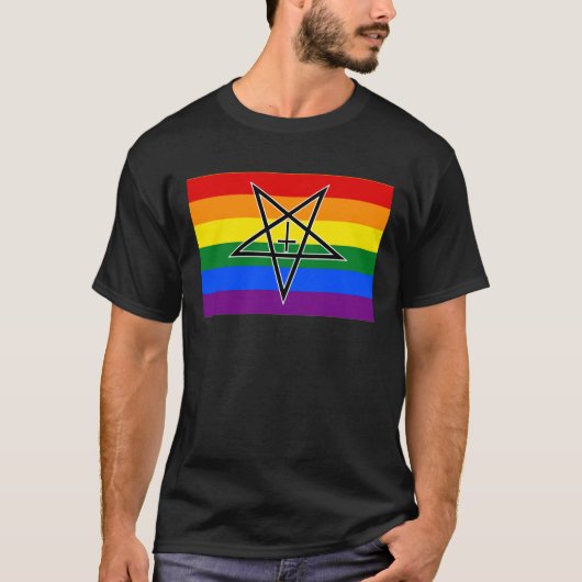 T-shirt Pentagramme LGBTQIA+ Pride (Devant)