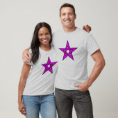 T-shirt Pentagramme magenta (Unisexe)