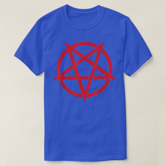 T-shirt Pentagramme rouge inversé Tee (Design devant)