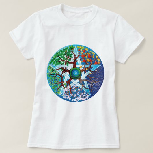T-shirt pentagramme-saisons (Design devant)