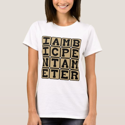 T-shirt Pentamètre Iambic, Schéma Sonnet (Devant)