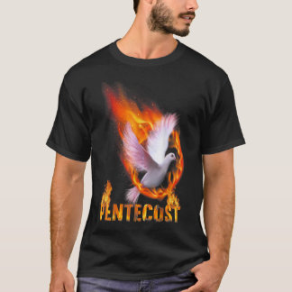 T-shirt Pentecost Doves Fire Flame Holy Spirit Catholic TS