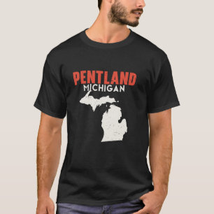 T-shirt Pentland Michigan USA State America Travel Michiga
