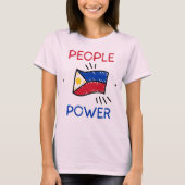 T-shirt People Power Filipino Flag Impeach Marcos Tee (Devant)